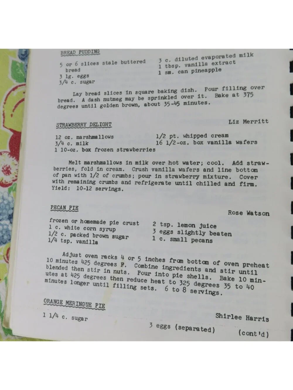 Favorite Hometown Recipes Cookbook Oceanway Assembly of God Jacksonville Church